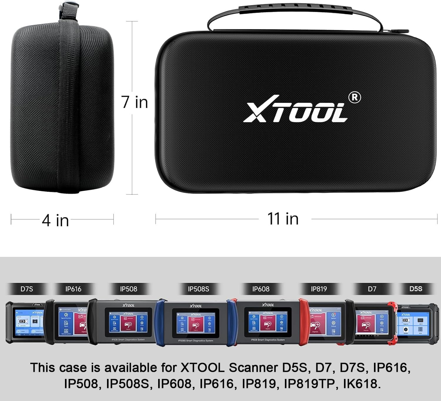 XTOOL Housse de transport pour D5, D5S, D6, D6S, D7, D7S, D7W, IP508, IP508S, IP608, IP616, IP819, IP618, convient pour les écrans de moins de 7", Noir , Moderne