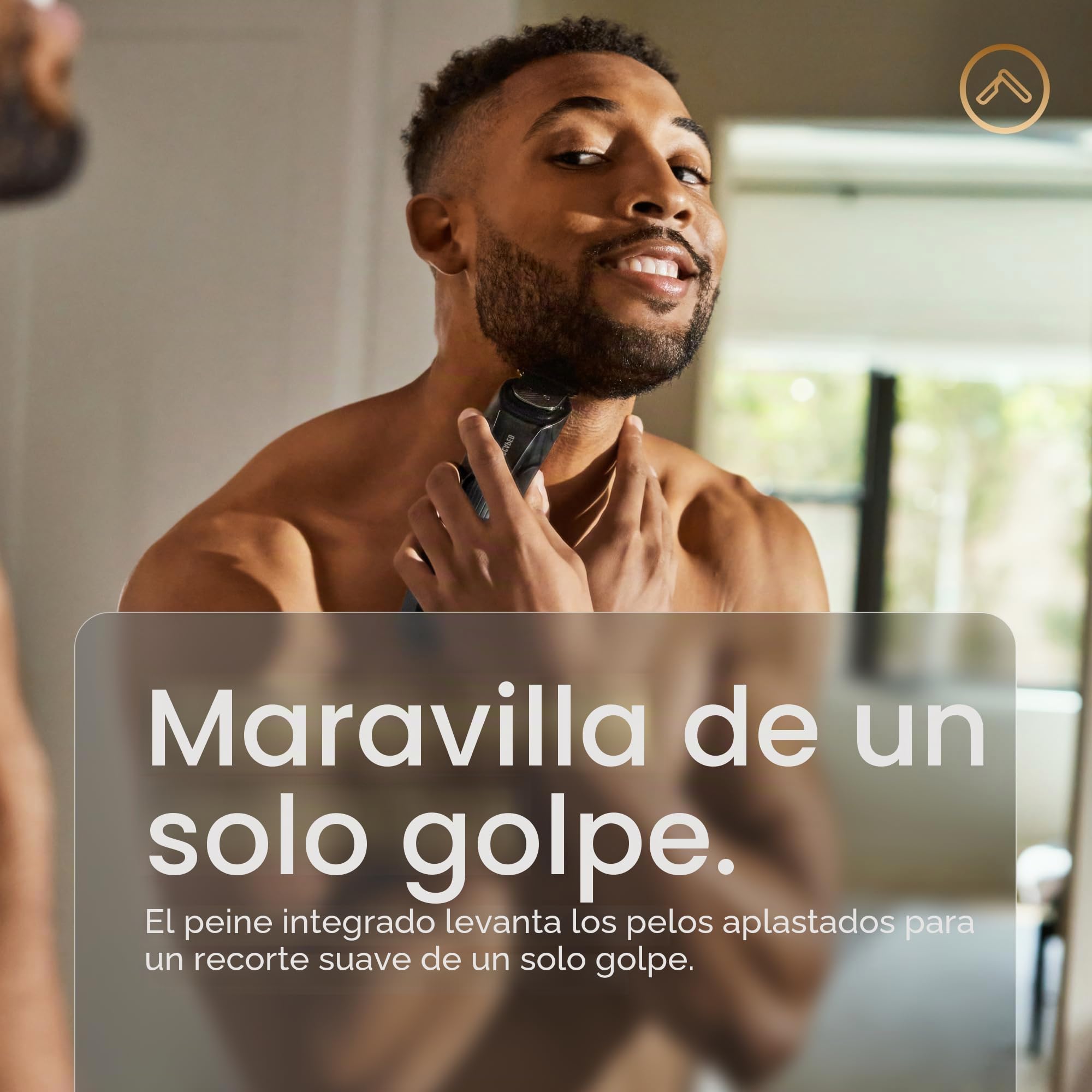 Recortadora para barba MANSCAPED® The Beard Hedger®, Dial ajustable con 20 longitudes, Cuchilla-T de acero inoxidable recorta el vello con precisión, Afeitadora inalámbrica, impermeable seco/mojado