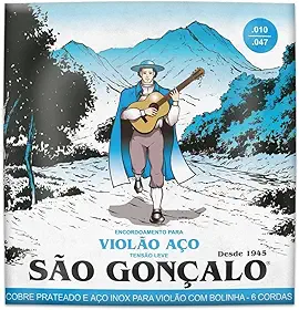 Encordoamento .010 em Aço Prata com Bolinha para Violão - 11038