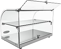 Vista 7 de KoolMore - Vitrina comercial estilo encimera para panadería DC-2C de 22 pulgadas, con vidrio curvado delantero y puerta trasera - 1.5 pies cúbicos