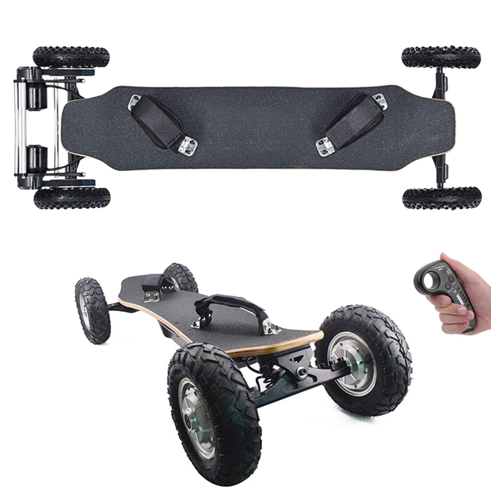 Skateboard électrique, Longboard électrique, télécommande 4 Modes sans Fil, Charge 120 kg, adapté débutants et Adolescents Square-Corners