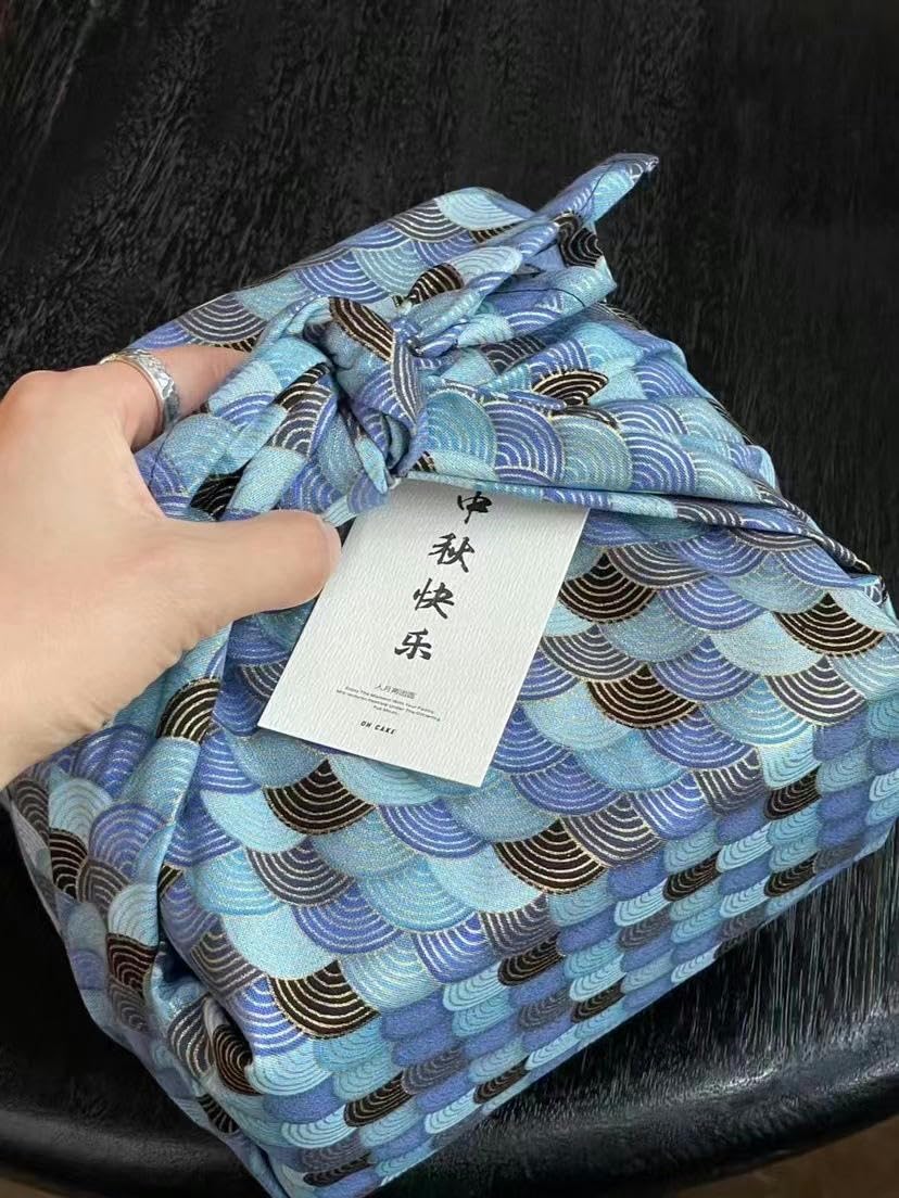 Style Bento Wrapping Cloth, 70 * 70 cm 2/4 szt. Beżowy ptak wielokrotnego użytku tkanina do pakowania(Peacock,70 * 70CM 4PCS)