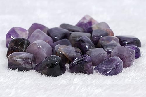 Miniatura 4 de ZAICUS Piedras pulidas de amatista de 1 libra, cristales curativos pulidos, piedras naturales, Feng Shui, equilibrio de chakras, buena suerte,