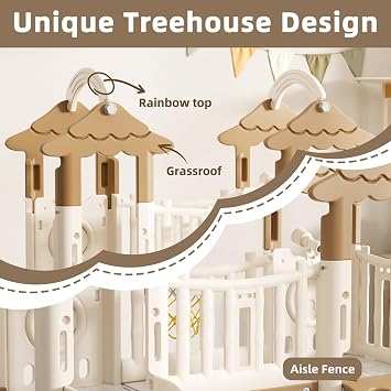 XJD 10 in 1 Toddler Slide, Jungle Double Slide Playset with Basketball Hoop | Tunnel and Storage Space, Outdoor Indoor Slide for Toddlers Age 1+,Tree House Design Toddlers Outdoor Indoor Playground