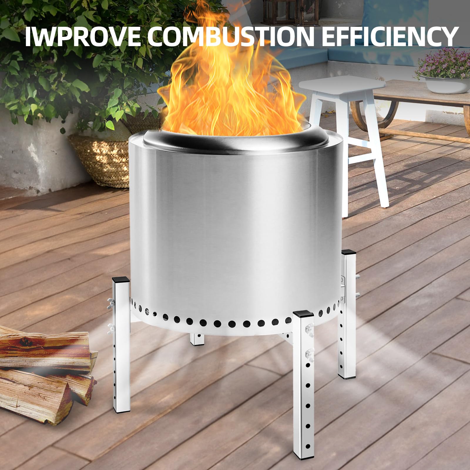 Amerbro Fire pit Stand for Solo Stove Bonfire Ranger Yukon 15-27inch ...