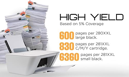 Miniatura 3 de PGI-280XXL CLI-281XXL - Cartucho de repuesto compatible con Canon 280 XXL 281 XXL TR8620a compatible con TR8620a TR8620 TS702a TS9520 TS9521C TR8520