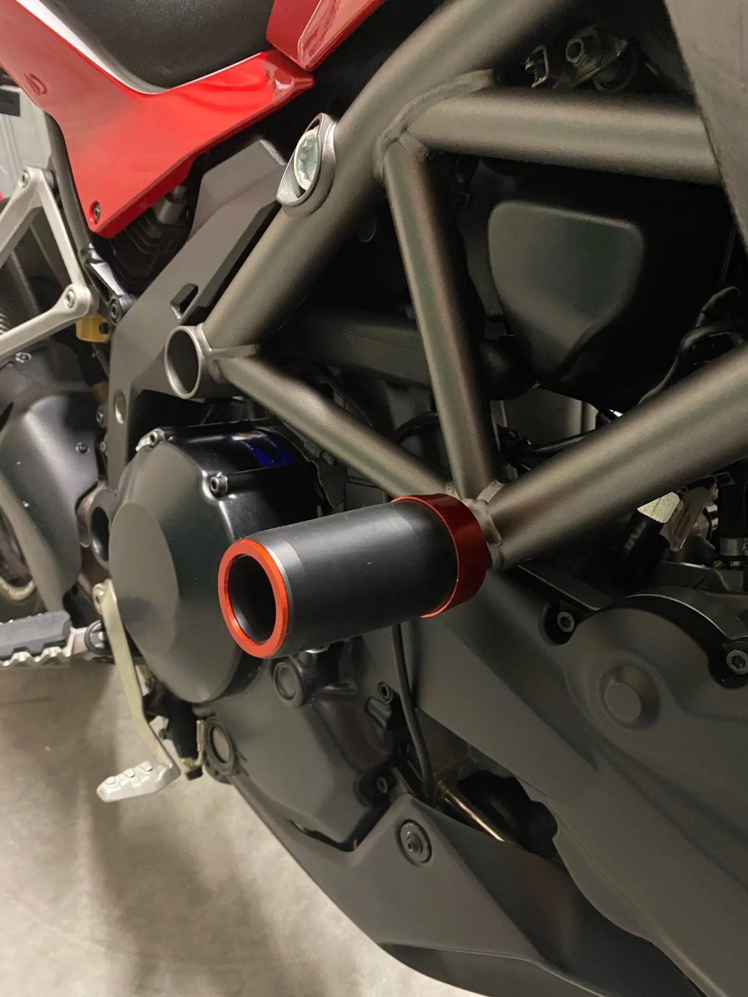 Fallschutz Motorrad-Schutzverkleidungsschutz, Anti-Fall-Rahmen, Anti-Kollisions-Pad, Modifizierungszubehör Für Monster 696 796 795 1100(Schwarz)