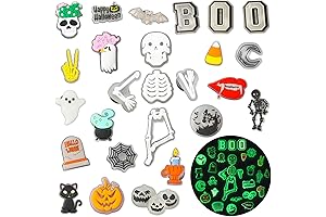 Kockuu Halloween Skeleton Croc Charms