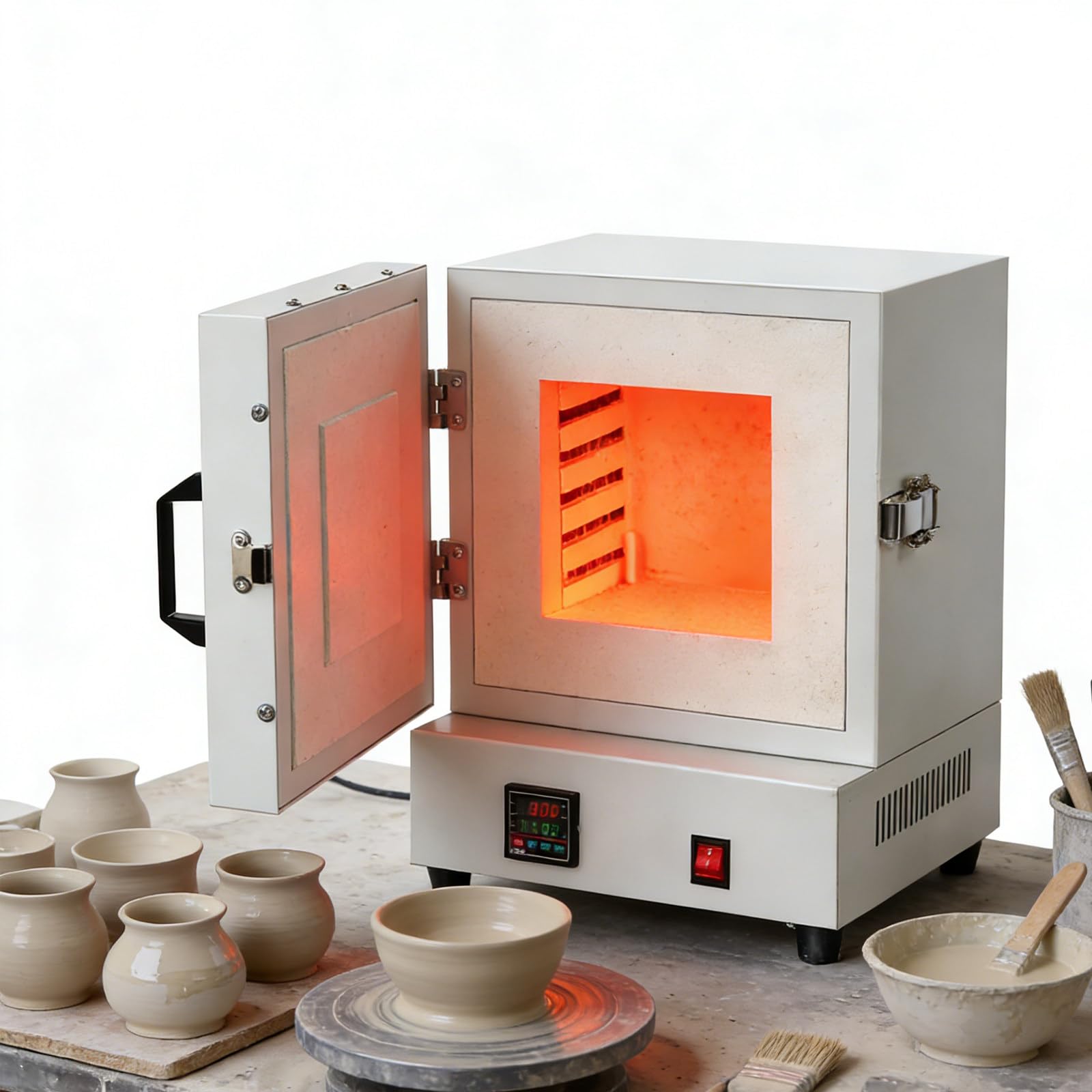Horno de fusión y Quemado Profesional, 2000 W, 1150 °C (2102 °F), Horno de mufla para fundición de Cera de joyería, Metal, cerámica y Uso en Laboratorio