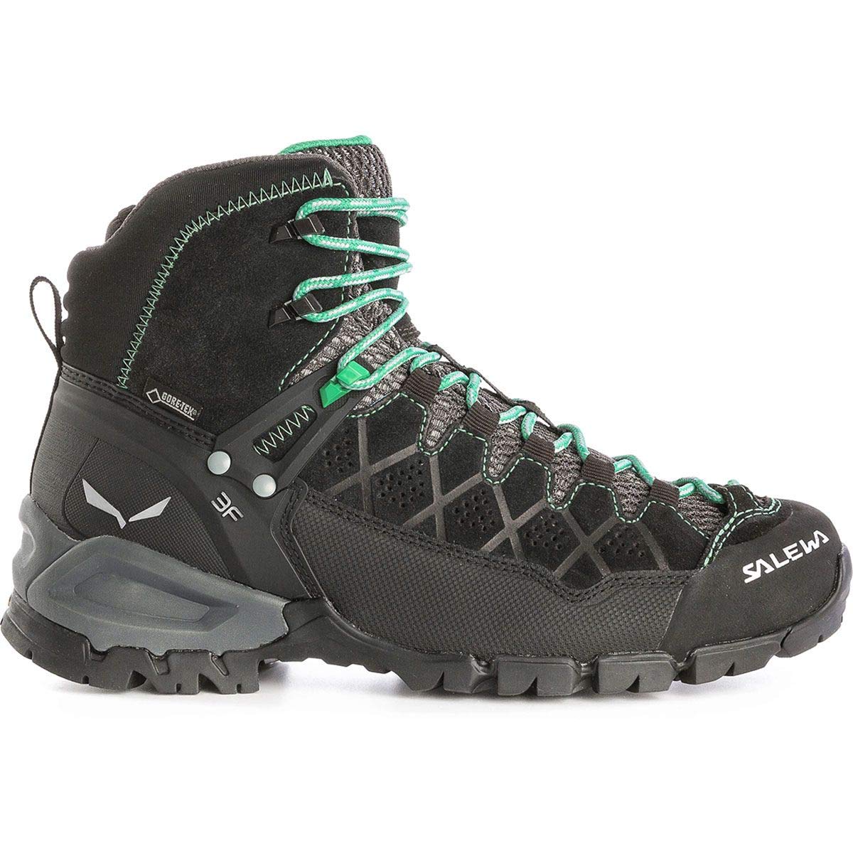 Salewa Damskie buty Alp Trainer Mid GTX Alpine Trekking Boot | Turystyka piesza, Trekking, Scrambles | Gore-Tex Wodoodporne Oddychające, Wibrująca podeszwa, zamszowa i powlekana PU Materiał wierzchni