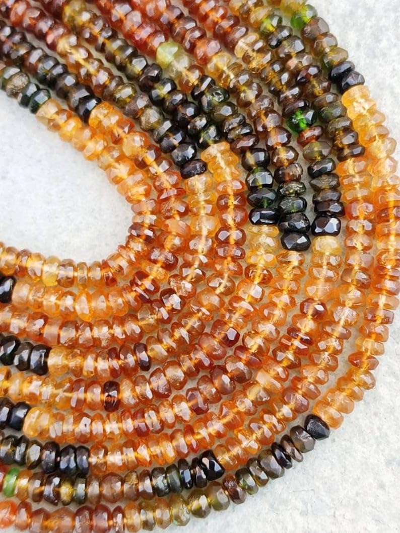 Tourmaline naturelle perles de 4,5-5mm pour créer vos bijoux bohèmes et colliers d'été