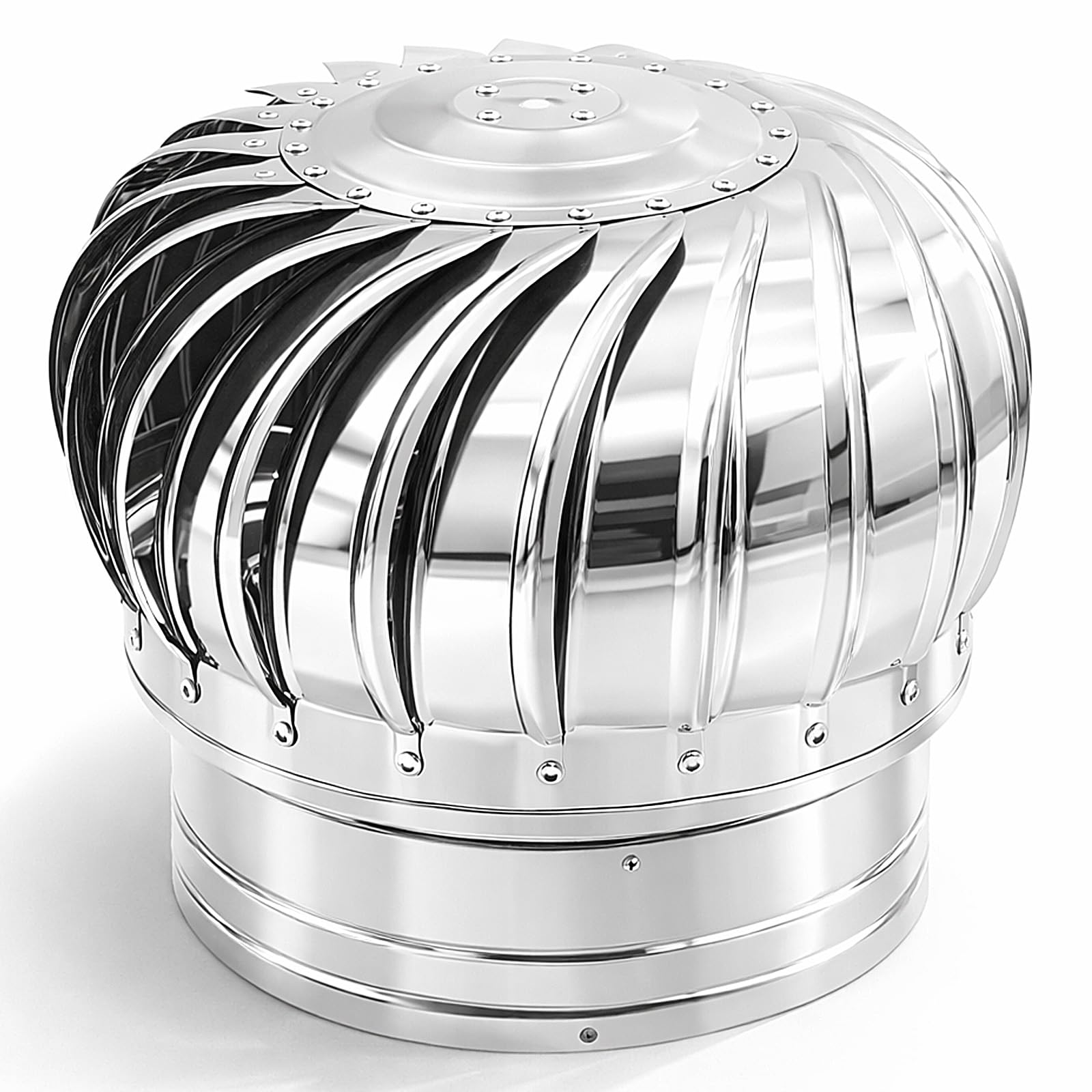 Tandefio Turbine Roof Vent, 12 In/302mm Stainless Steel 201