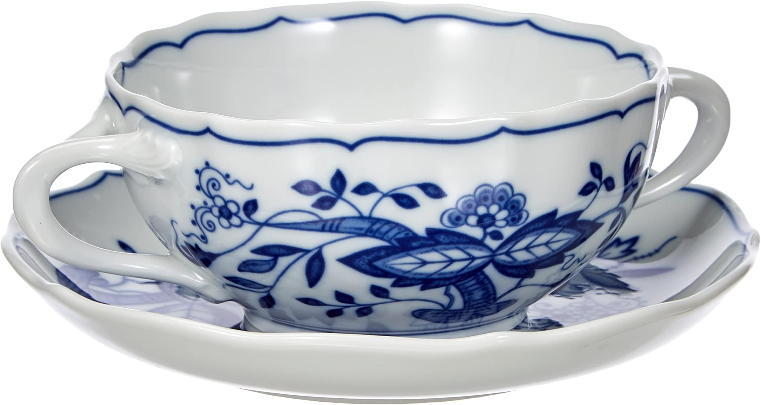 Hutschenreuther hutschreuter 02001-720002-10420 Pair Soup Bowl Porcelain Blue 32.6 x 22.2 x 6.5 cm