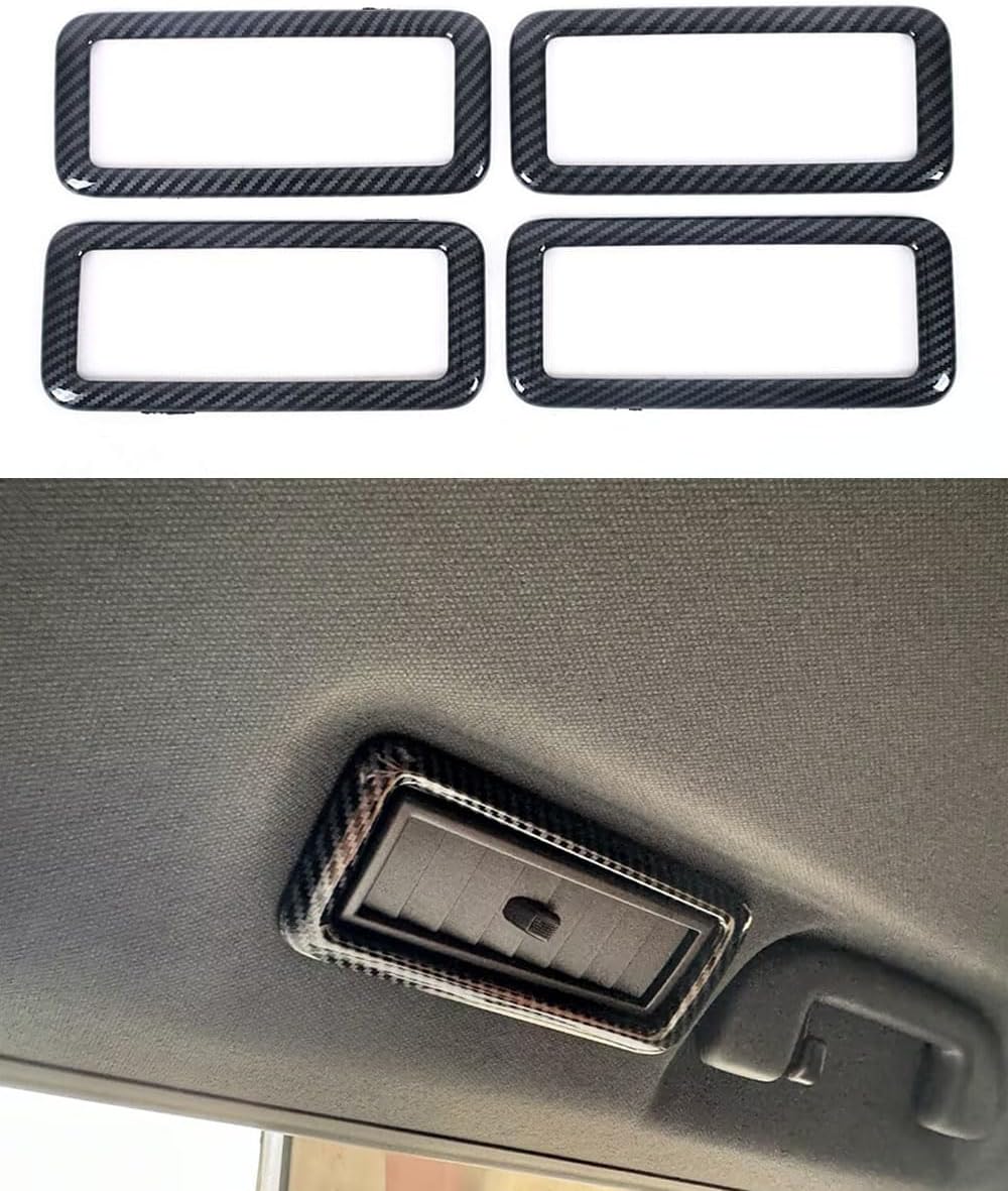 Car Accessories Fit for Toyota Land Cruiser Prado LC250 2024 2025 ABS Interior Rear Upper air Outlet Cover Trim 4PCS Set（Carbon Fiber）