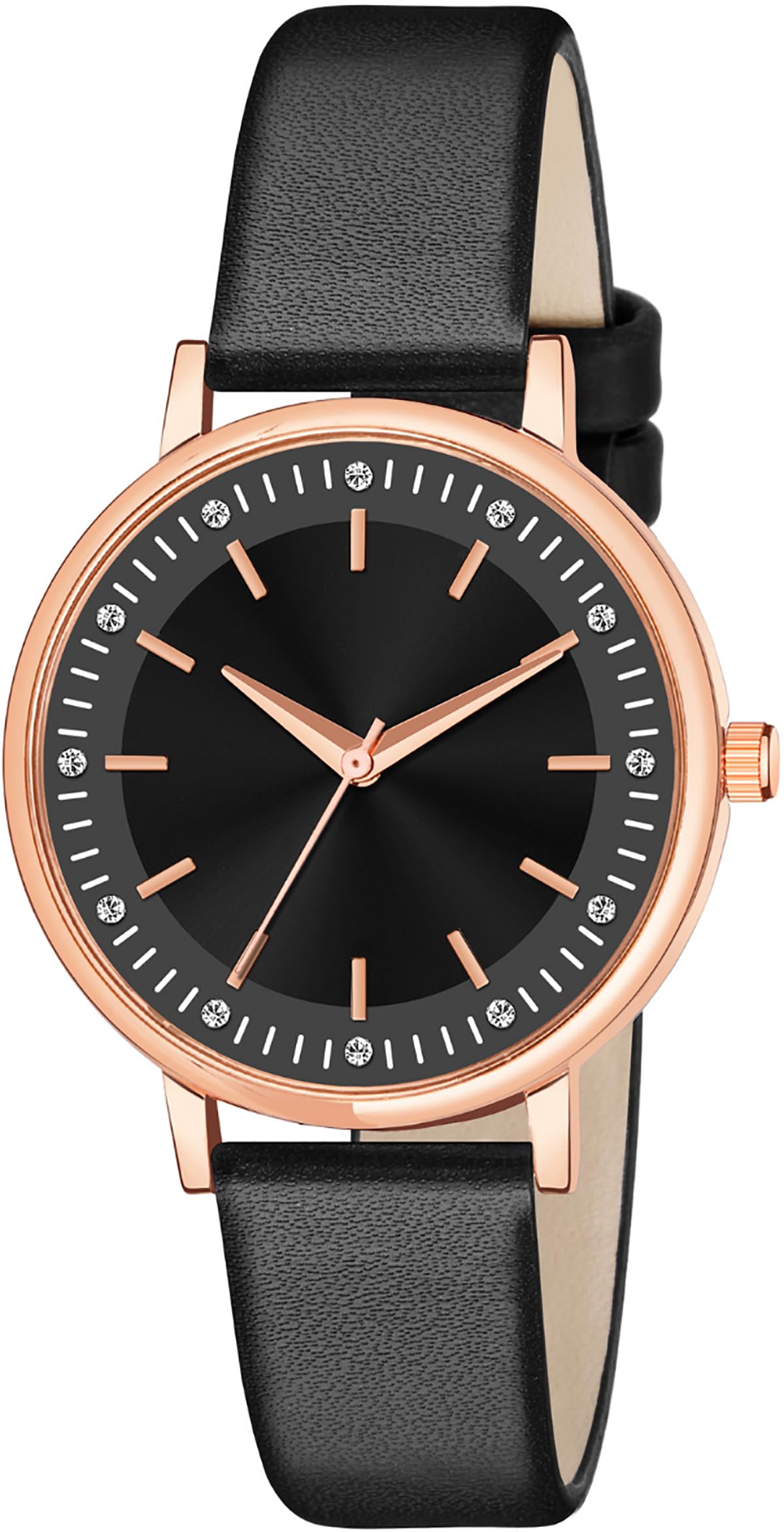 ZEBROX® Black Color Womens Analog Leather Strap Quartz Wrist Watch (OP-106 Black) (B0D1TJPFXY) Amazon Price History, Amazon Price Tracker