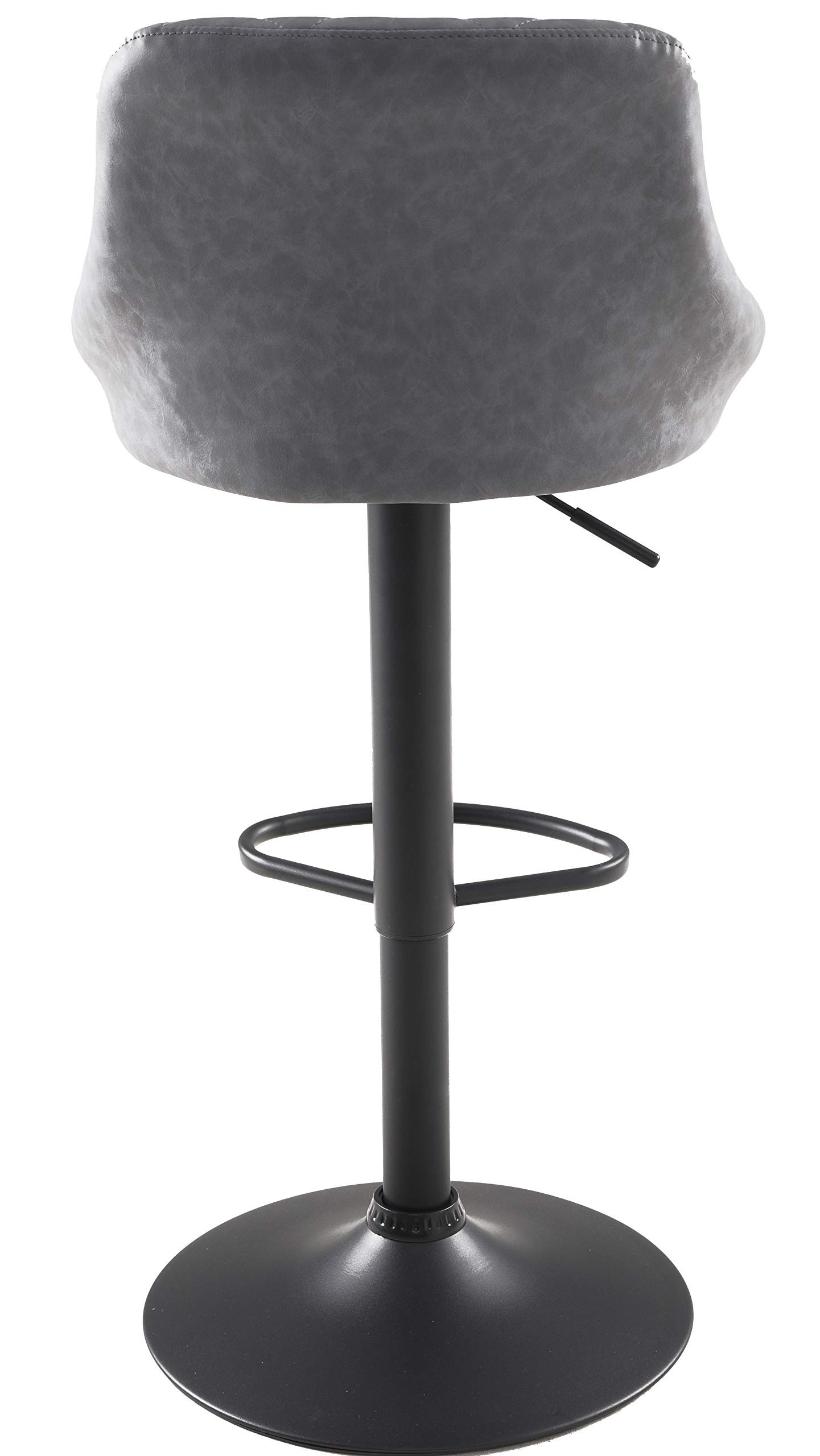 Millhouse DM585 Modern Bar Stools Set, Leatherette Exterior, Adjustable Swivel Gas Lift, Black