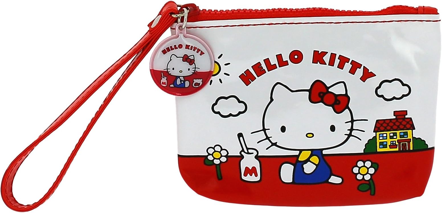 Hello Kitty - Coin Purse | High Shine PVC | Carry Handle | Zip Closure | 12 x 9 x 2 cm | Vintage Collection