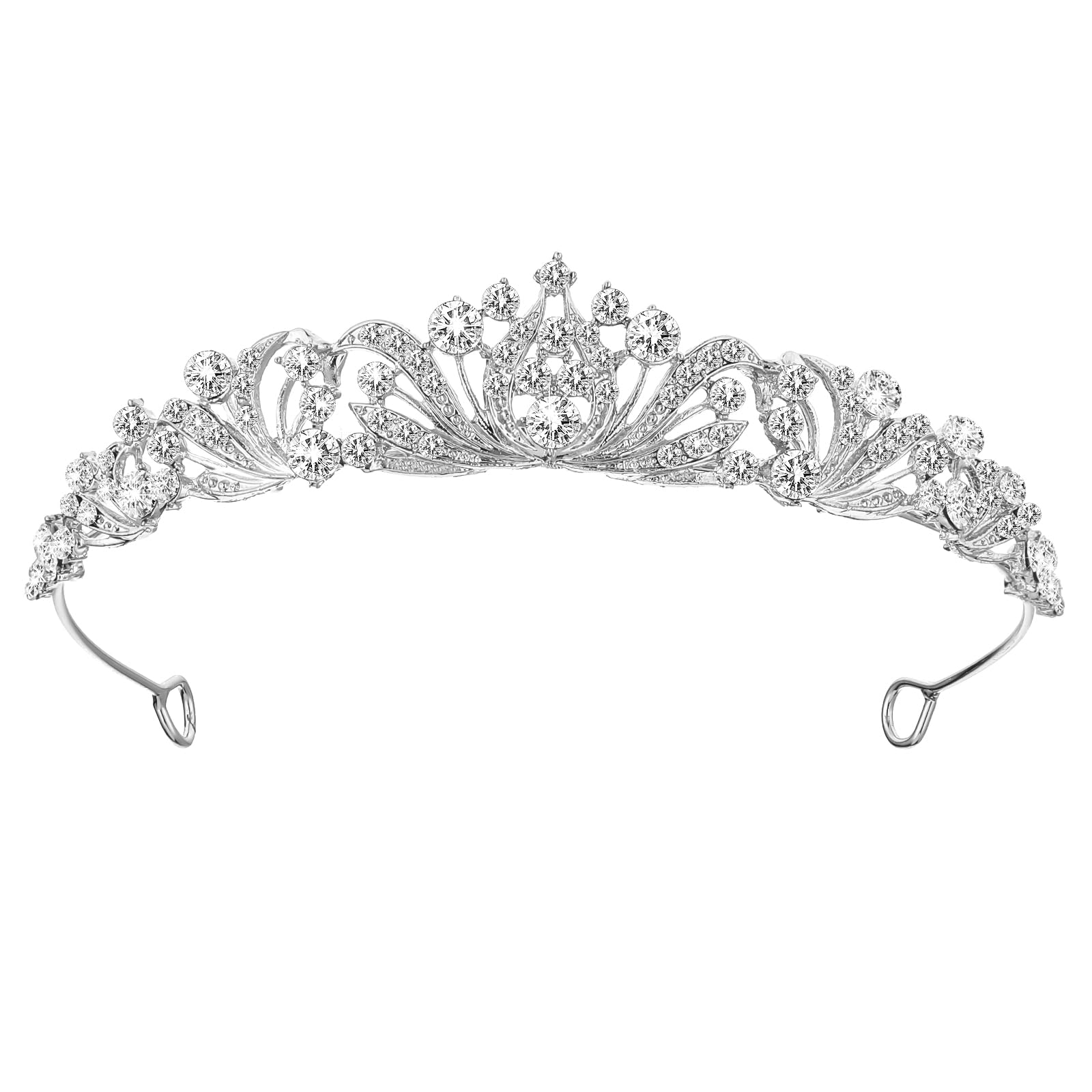 TIESOME Kryształ górski diadem korona opaska na głowę księżniczka elegancka korona ślubne opaski na głowę studniówka przyjęcie urodzinowe Halloween akcesoria do włosów biżuteria prezenty dla kobiet