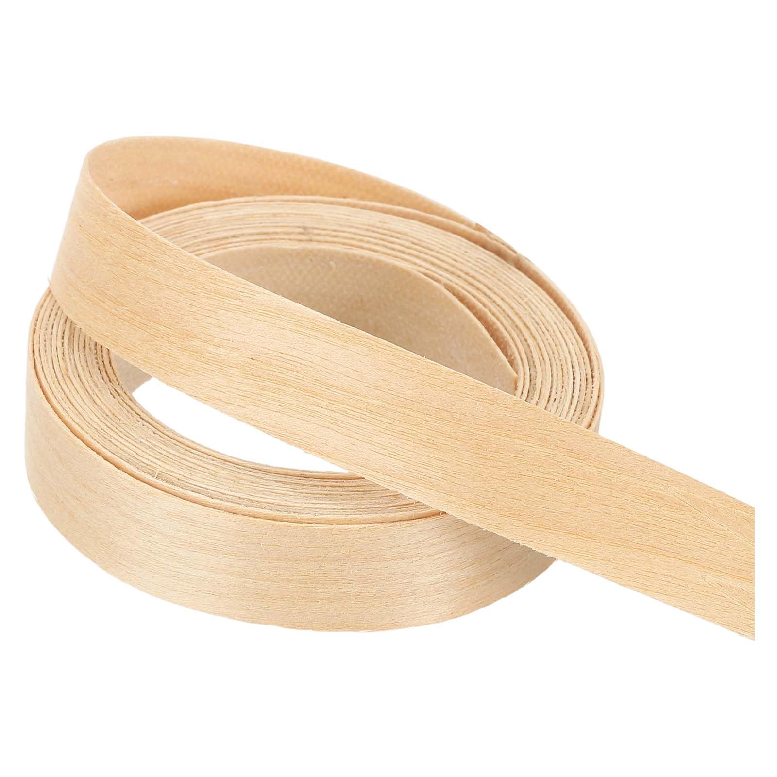 PATIKIL 15mm Birch Edge Banding,3 Meters Wood Veneer Tape Pre-glued Flexible Plywood Edge Banding with Hot Melt Adhesive for Furniture Restoration(10 ft)