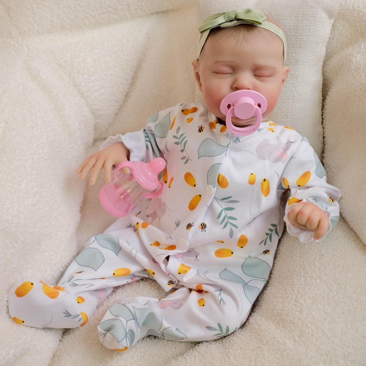 48 cm prawdziwe życie Reborn Baby Dolls Pełne winylowe kończyny tkanina ciało realistyczne lalki Reborn Babe Realistyczne lalki noworodka, które wyglądają jak prawdziwe zabawki dla niemowląt