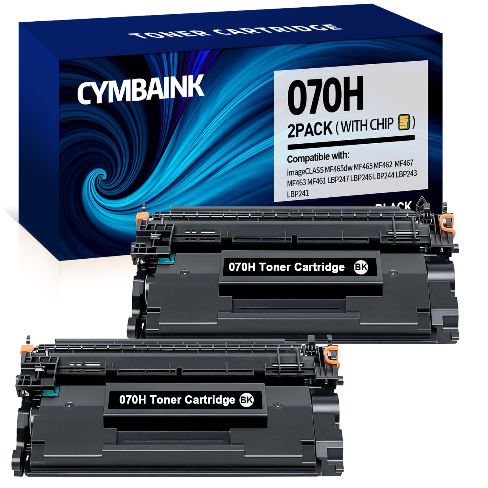 Twin Pack 070H 070 Black Toner Cartridge Compatible for Canon 070 070H CRG070 CRG-070 CRG070H CRG-070H Toner Cartridge for Canon imageCLASS MF465