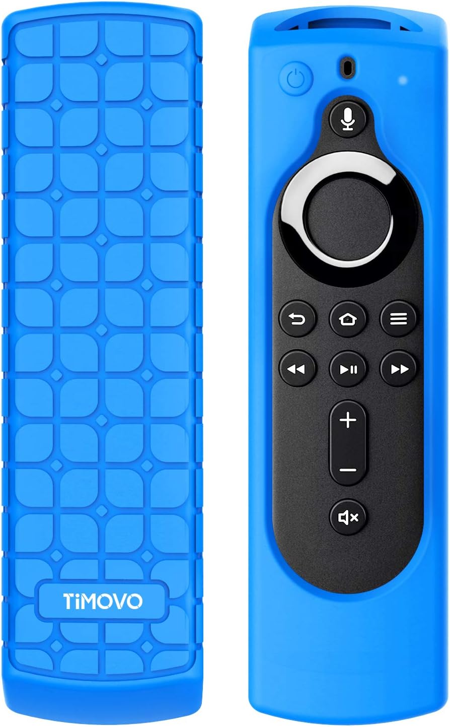 TiMOVO Protective Case Compatible for Fire TV Stick 4K Remote, Lightweight Soft Silicone Non-Slip Shockproof Cover Fit Fire TV Cube/Fire TV(3rd Gen) with All-New Alexa Voice Remote (2nd Gen) - Blue