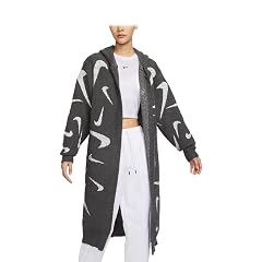 Nike Sportswear Phoenix Cozy Boucl Womens Loose Long Knit Cardigan FD4282-254 Medium Ash Light Orewood Brown Size Small