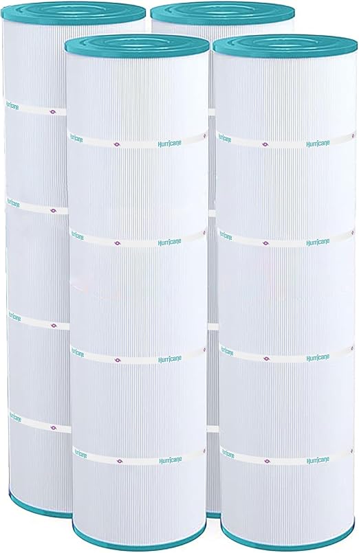 Hurricane Filters 4 Pack HF7487-04 Advanced Pool Filter Cartridge - Replacement for PA100N, Unicel C-7487, Filbur FC-1270, Hayward Super-Star-Clear C4000, SwimClear C4020