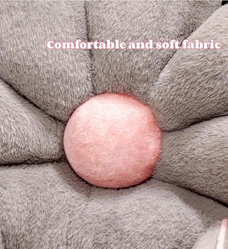 Miniatura 4 de VIVASIGHT Almohada de lectura para descansar en la cama con soporte para el brazo, bonita almohada de piel sintética en forma de flor, almohada de