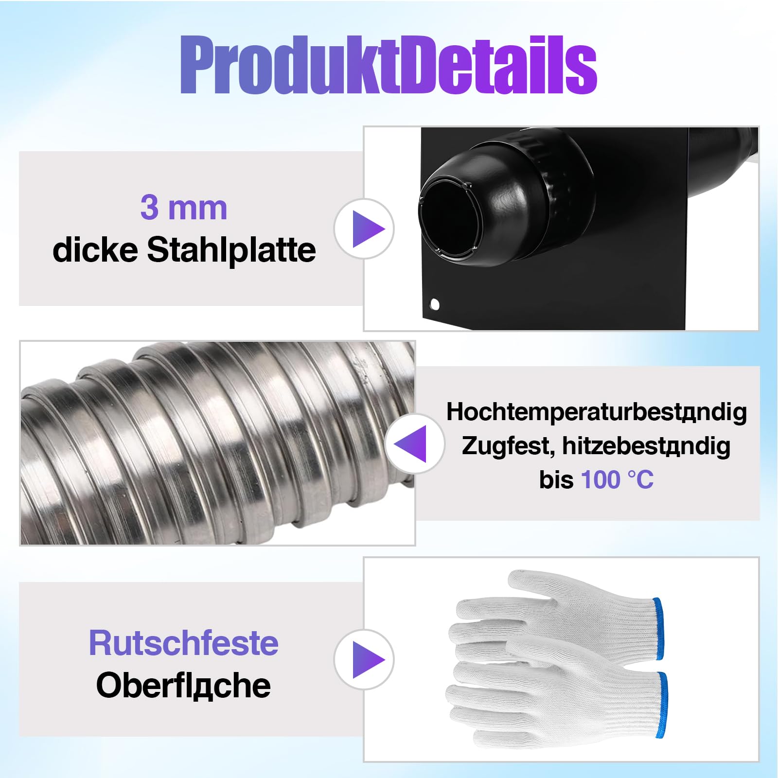 Generador universal de tubo de escape, alargador de escape, kit de silenciador con silenciador de acero inoxidable, reducción de ruido y placa de montaje en pared aislada