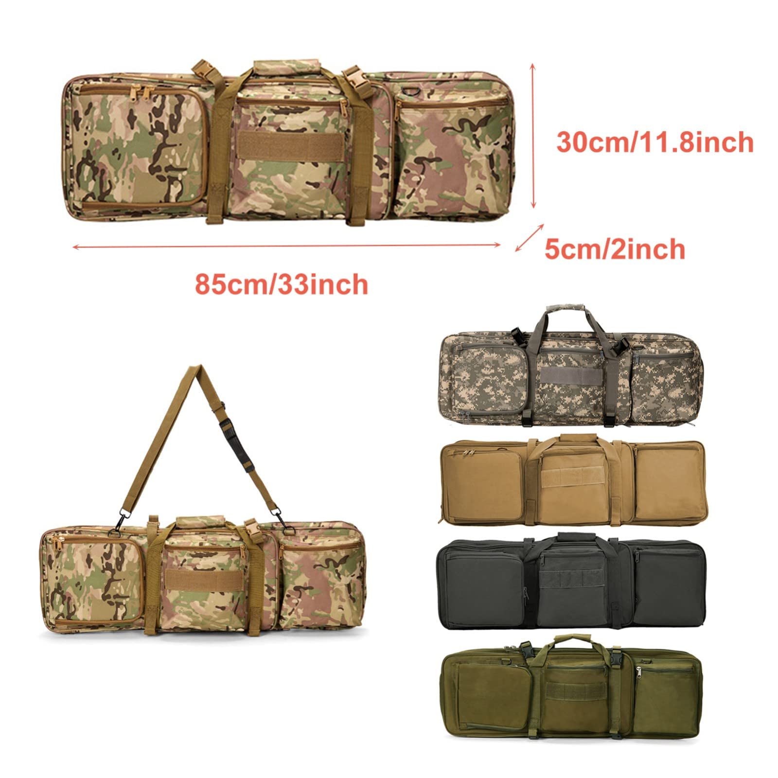 Custodia per Fucile, Fodero Porta Fucili Imbottito, Borsa per Fucile da Caccia,Fucile di Canna da Pesca Borsa per Caccia, Campeggio e Outdoor Sport,Tessuto Oxford 600D Resistente e Impermeabile