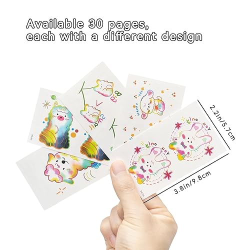 Miniatura 6 de Calcomanías temporales de tatuaje, 30 hojas de tatuajes falsos con brazos, impermeables, realistas, bonitas, flores, juguetes de tatuaje, regalos,