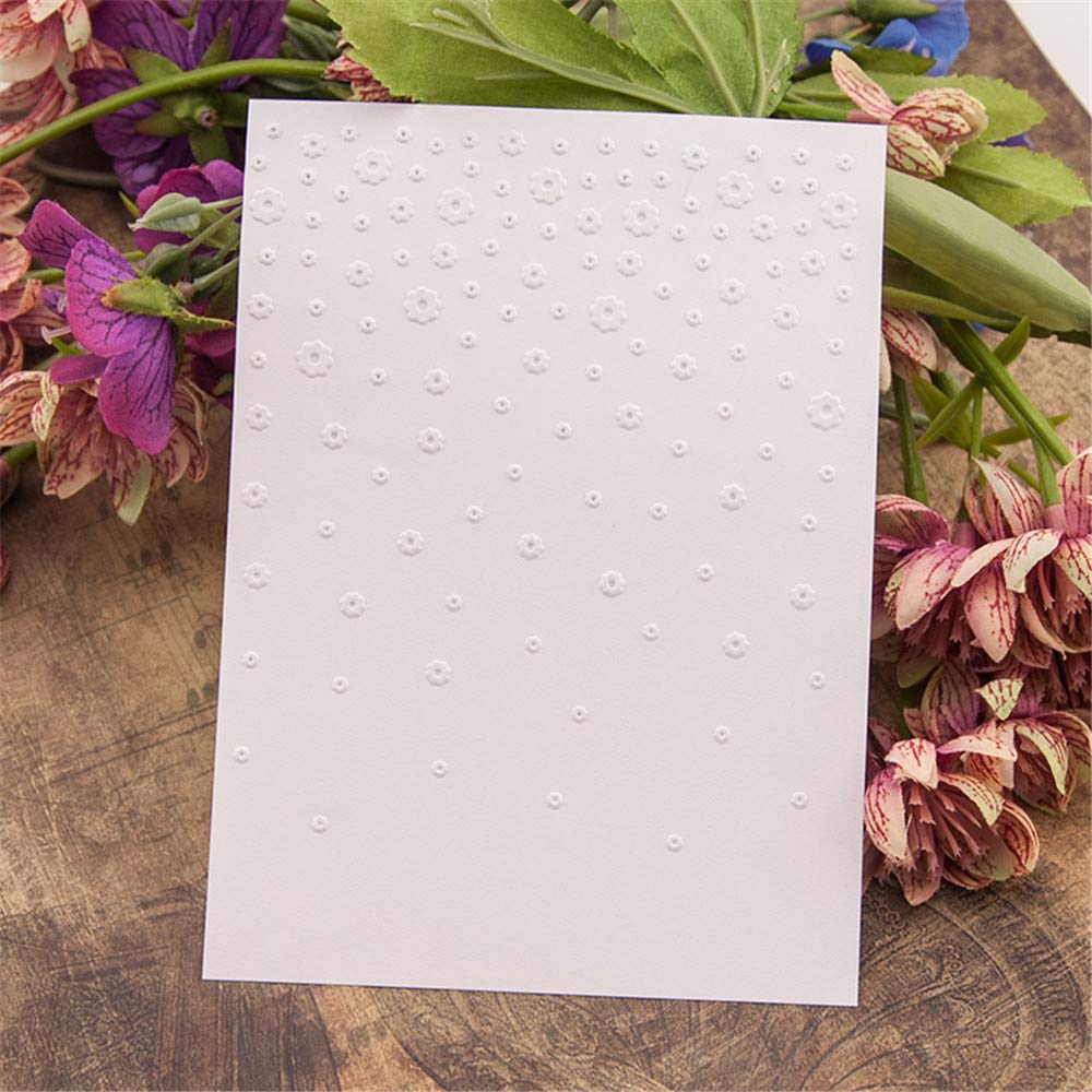 arriettycraft Floral Dots Plastic Embossing Folders for Card Making Plastic Textured Impressions for Scrapbooking Paper Crafting
