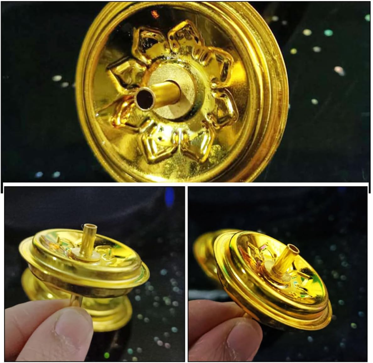 YARNOW 5pcs Oil Lamp Wick Replacement Accessories for Kerosene Lamps, Aluminium Material with Portable Design, Easy to Use Golden Floating Wicks for Candle Ceremonies and Meditation