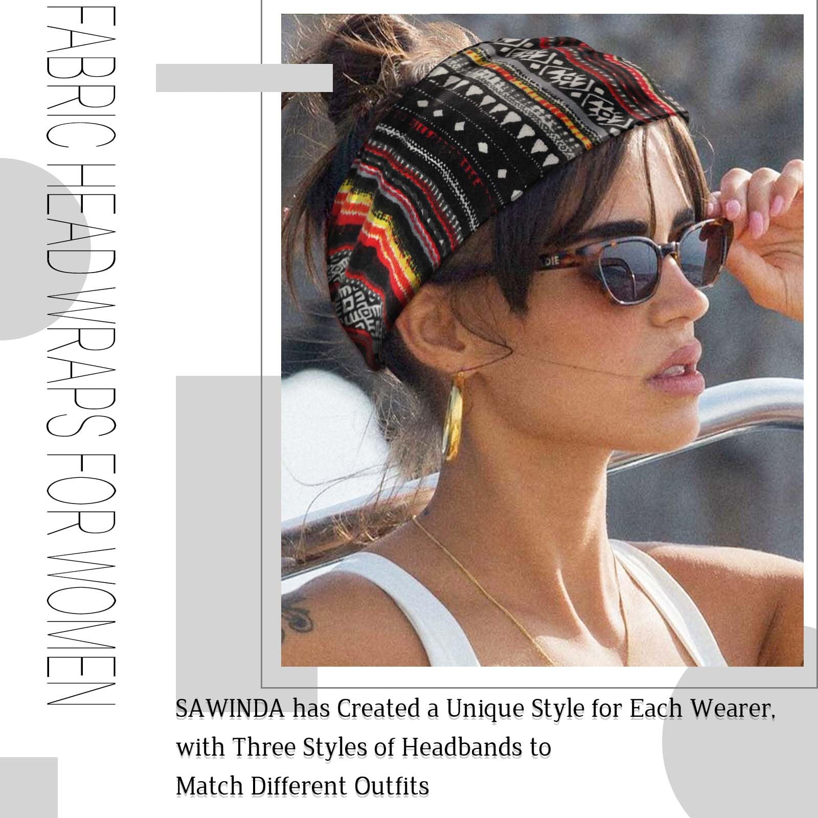 Diademas bohemias para mujer, bandas elásticas anchas para el cabello, turbante anudado, bandas para la cabeza, para yoga, correr, banda elástica suave para el sudor, elegantes accesorios para