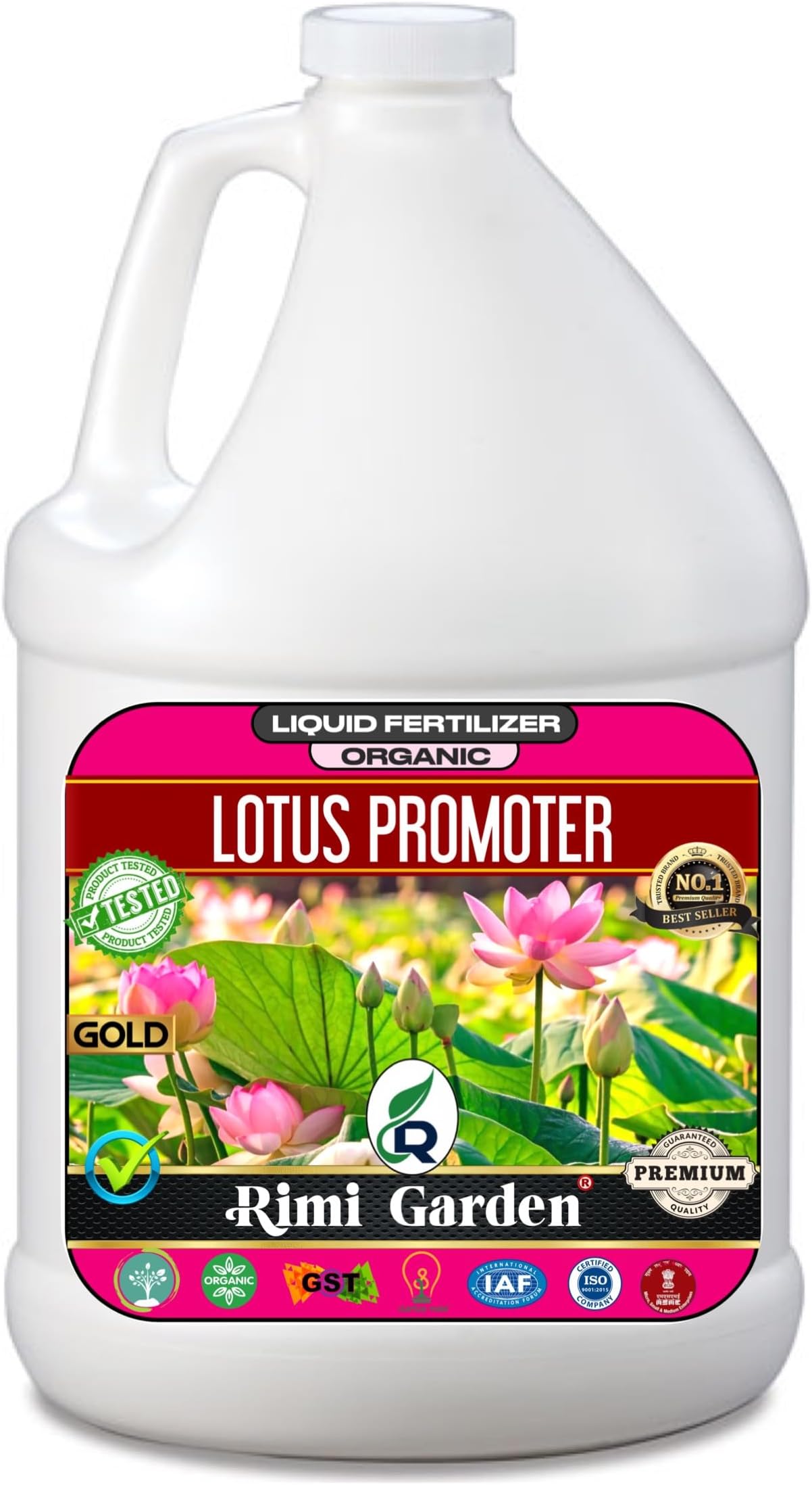 Rimi Garden® Lotus Promoter Liquid Organic Fertilizer for overall growth and flowering of Lotus and water lily plants. (1000 ml)