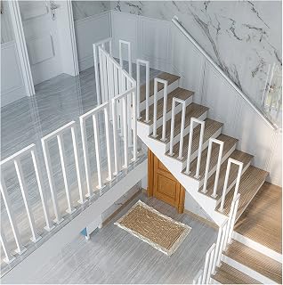 ZXIAOR- Stair handrail,35cm-95cm Corridor Stair Railing,Indoor/Outdoor Combination Stair Railing,Load 200KG,Anti-Slip Safety U-Shaped Approach Railing,Walking Aid Fall(Size:90cm/3 ft)