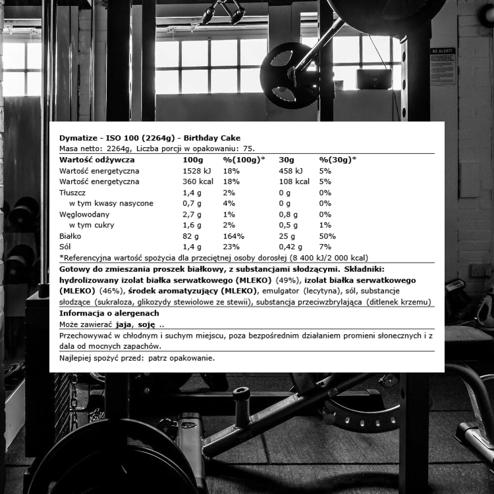 Dymatize ISO 100 Birthday Cake 2,2 kg - Molkenprotein-Hydrolysat + Isolat Pulver