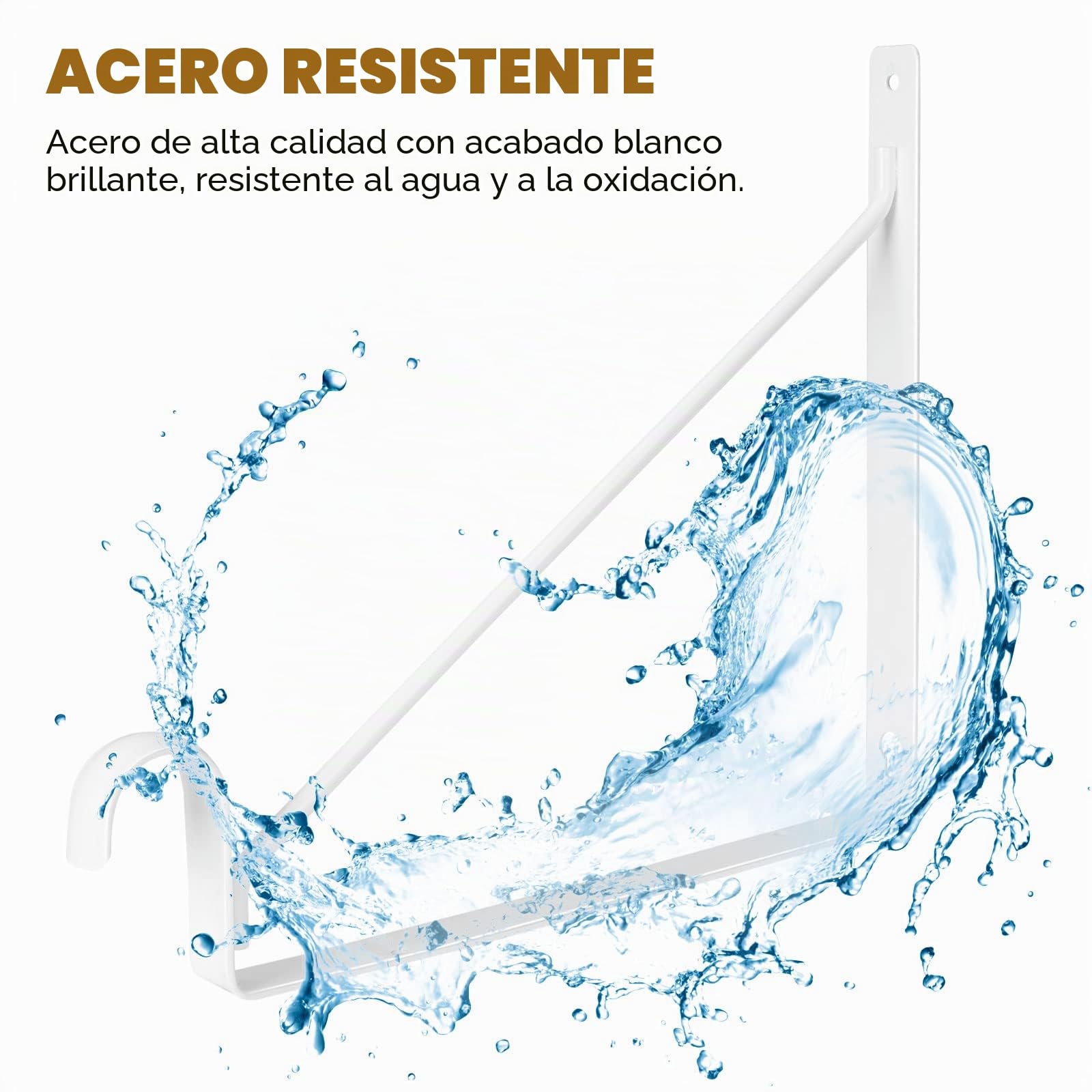 Holdware Paquete de 4 soportes resistentes para barra de armario de 11 x 10.2 x 1 pulgadas, ganchos de soporte para estante de barra de armario, estantes montados en la pared y soportes de barra con