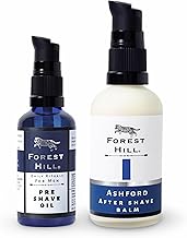 Forest Hill Pre and Post Shave Combo Pack For Men, Easy Shave, Reduces Irritation & Razor Burns, Alcohol Free After Shave Balm For Softening & Moisturizing For All Skin Types