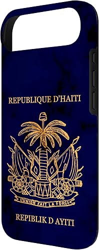 Vista 72 de iPhone 13 Pro Haití, haitiano, pasaporte de Haití, bandera de Haití. Funda