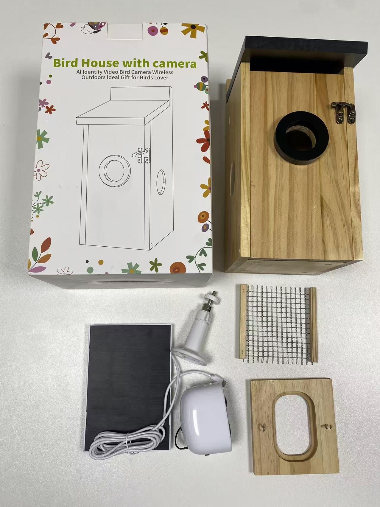 Bird House with Camera, 5MP Smart Birdhouse Camera with Solar Powered, Bird Box Camera for Families, Motion Detection, Watch Bird Nesting & Hatching in Real Time, Ideal Gift for Bird Lover