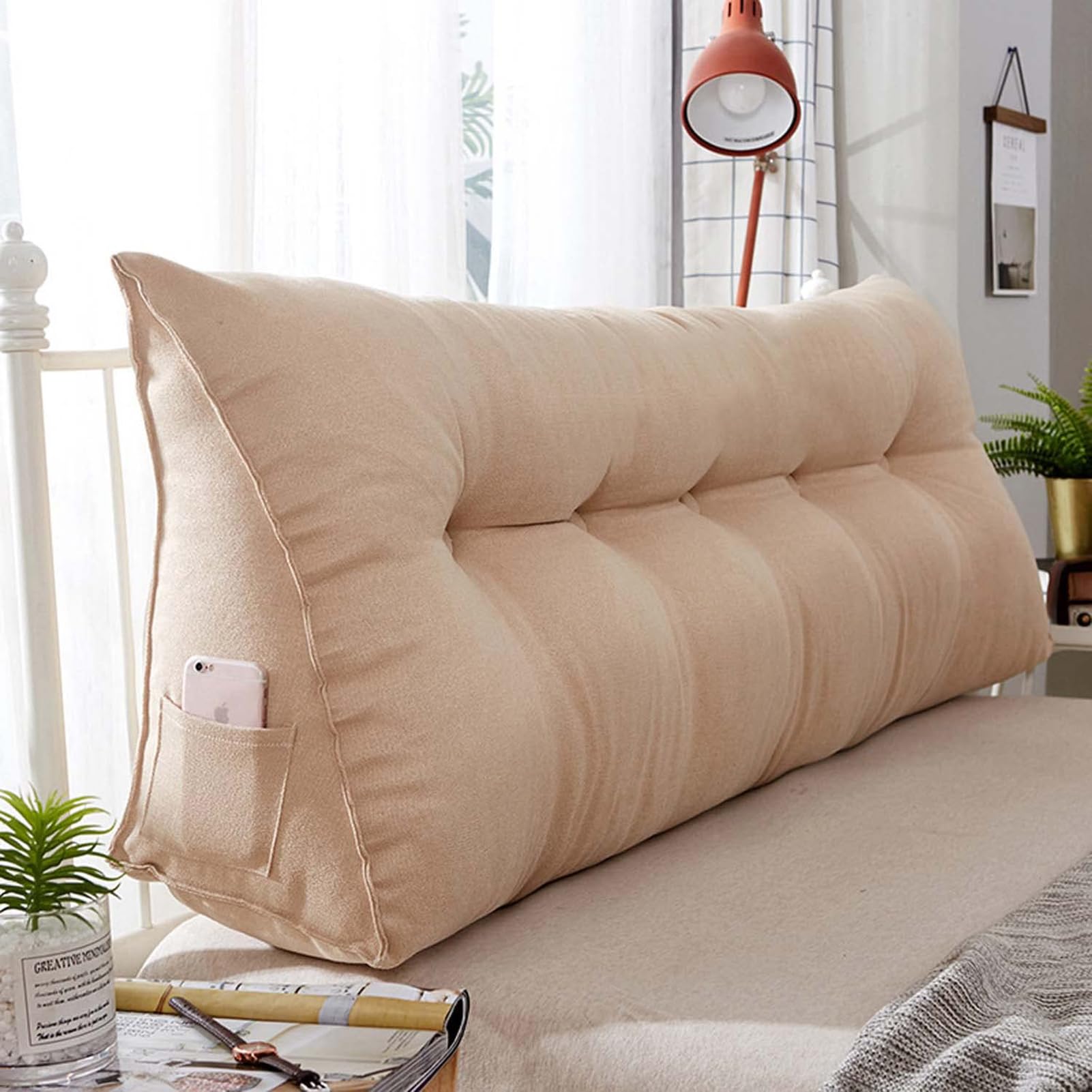 Coussin de lecture triangulaire ultra-confortable et grand dossier
