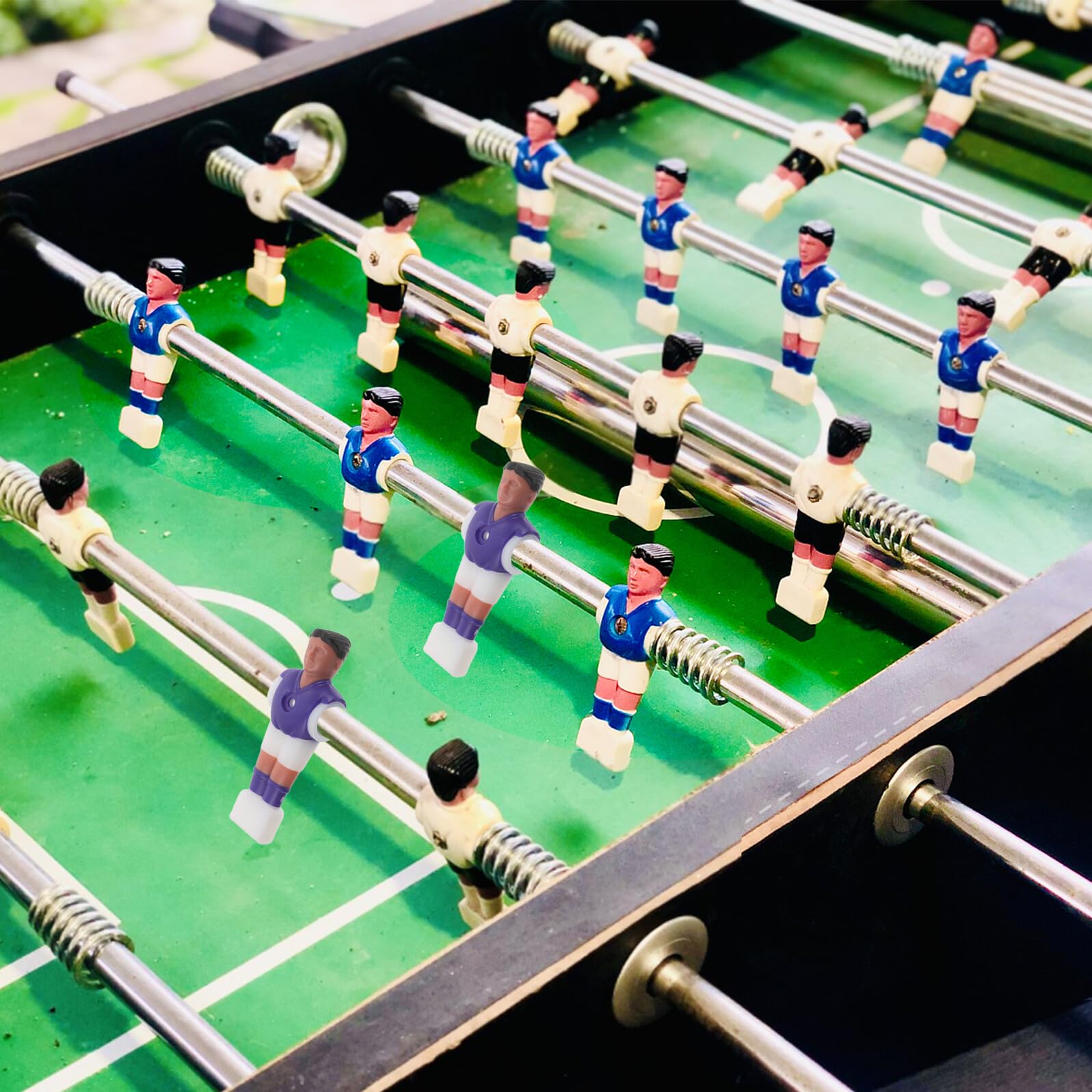 Giocatori di Calcio in Resina per Biliardino di Miniature con Mini Calcio Accessori per Giochi da Tavolo Sportivi Figure d Azione per Biliardino