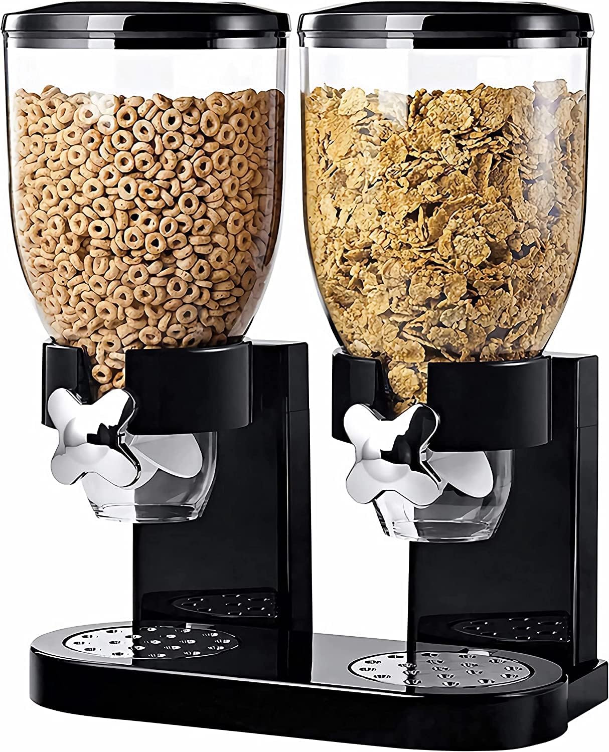 WRODA Triple Food Dispenser Cereal Containers Storage Dispenser Food Storage Container Cereal
