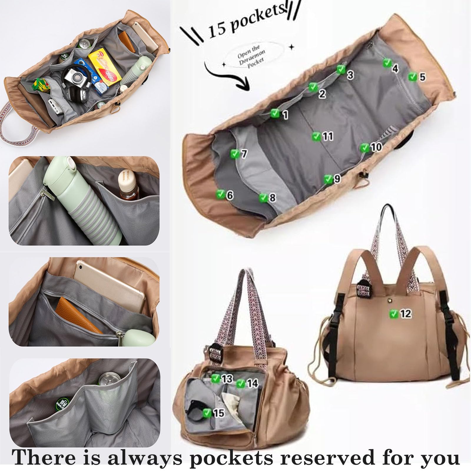 Transformable Cradle Bag Travel Storage Bag, Convertible Satchel Backpack, Supermarkt Einkaufstaschen und Autositz Cradle Bag (Schwarz,A)