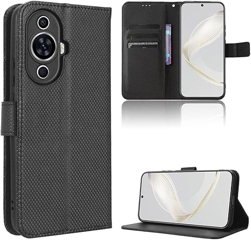 Funda de piel sintética compatible con Huawei Nova 12s, compatible con Huawei Nova 12 Lite, funda de piel sintética con tapa compatible con Huawei