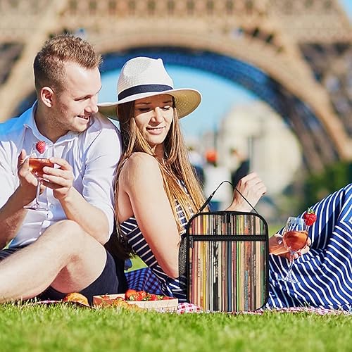 Miniatura 8 de Classic Rock - Bolsa de almuerzo aislada reutilizable con diseño floral de calavera de azúcar y rosa para mujeres, hombres y niños, lonchera