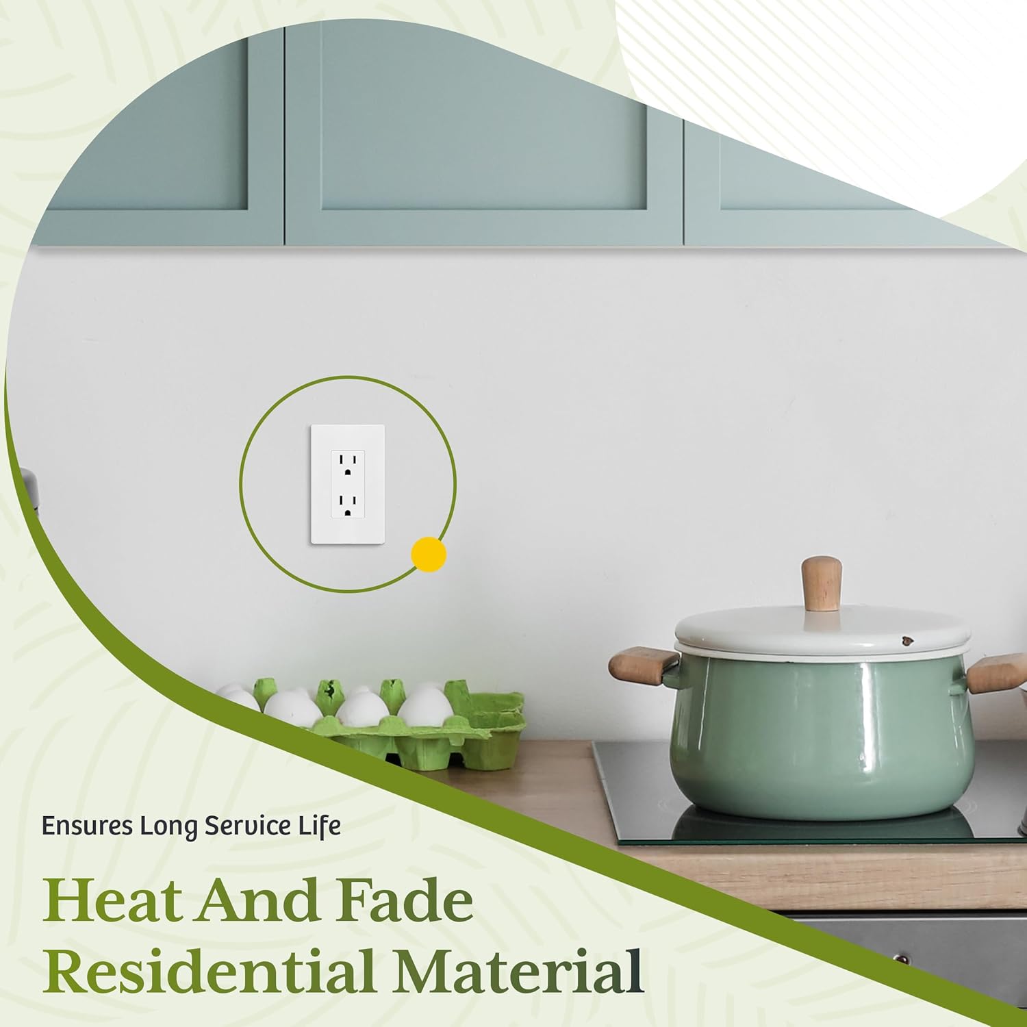 TG 20 Pack Matte White Decorator Receptacle with Screwless Wall Plate, Standard Electrical Wall Outlet, 15A 125V, Self-Grounding, 2-Pole, 3-Wire, UL Listed, RT-D215-MW, Non Tamper Resistant