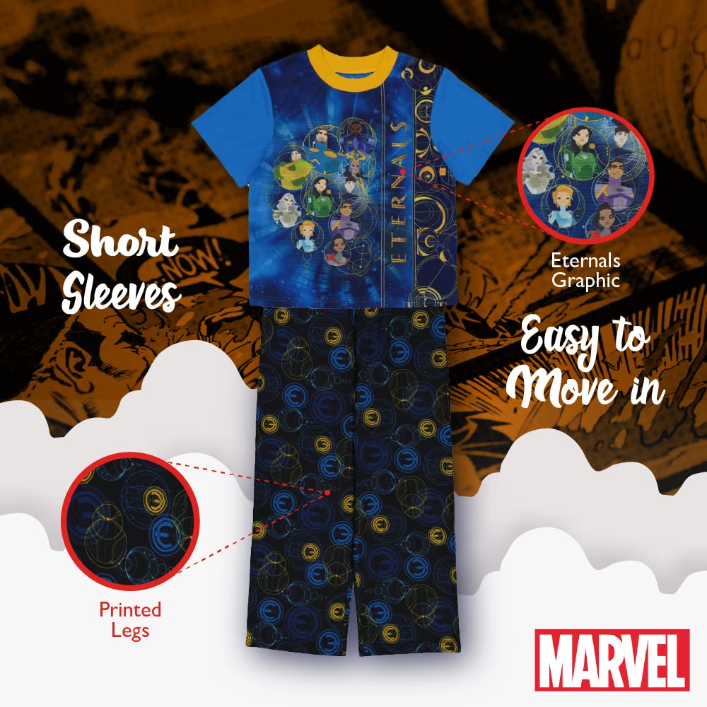 Marvel Boys' Eternals 2-Piece Pajama Set, Cosmic Heroes, 10